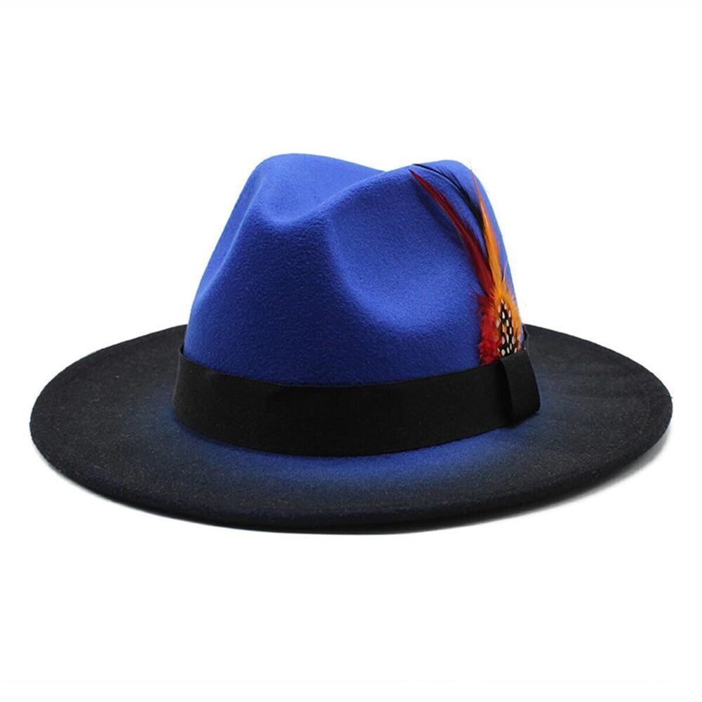 7391 Fedora Hat and , Classic Woolen Adjustable Felt Panama Hat